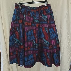 Unique Vintage Monsters skirt XL